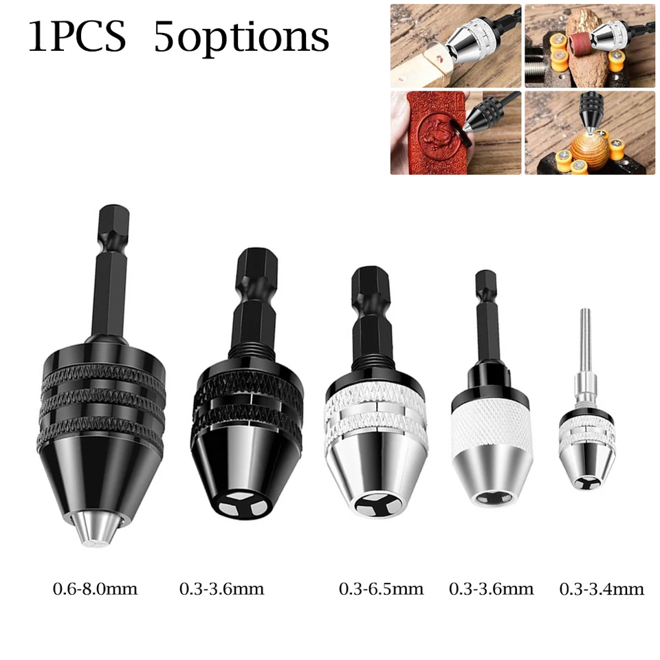 1PC Walfront bezkľúčový vŕtač skrutkovača skrutkovač nárazový adaptér 1/4 '' Hex DRILL BIT BIT Adaptér prevodníka nástroja