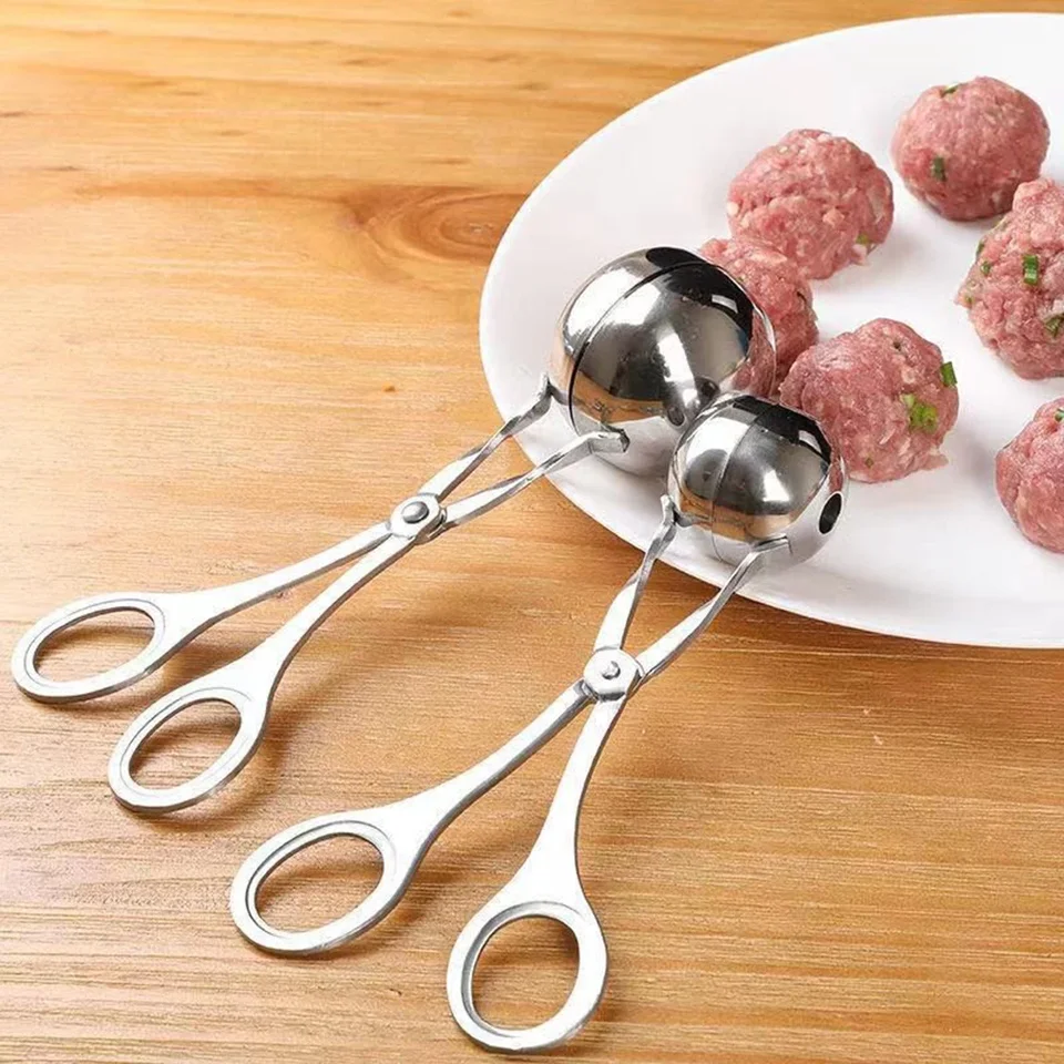 1PC z nehrdzavejúcej ocele mäsový výrobca ryžová guľová forma kuchynský náradie Krotety pre domácnosť Nástroje na mäsové guľky