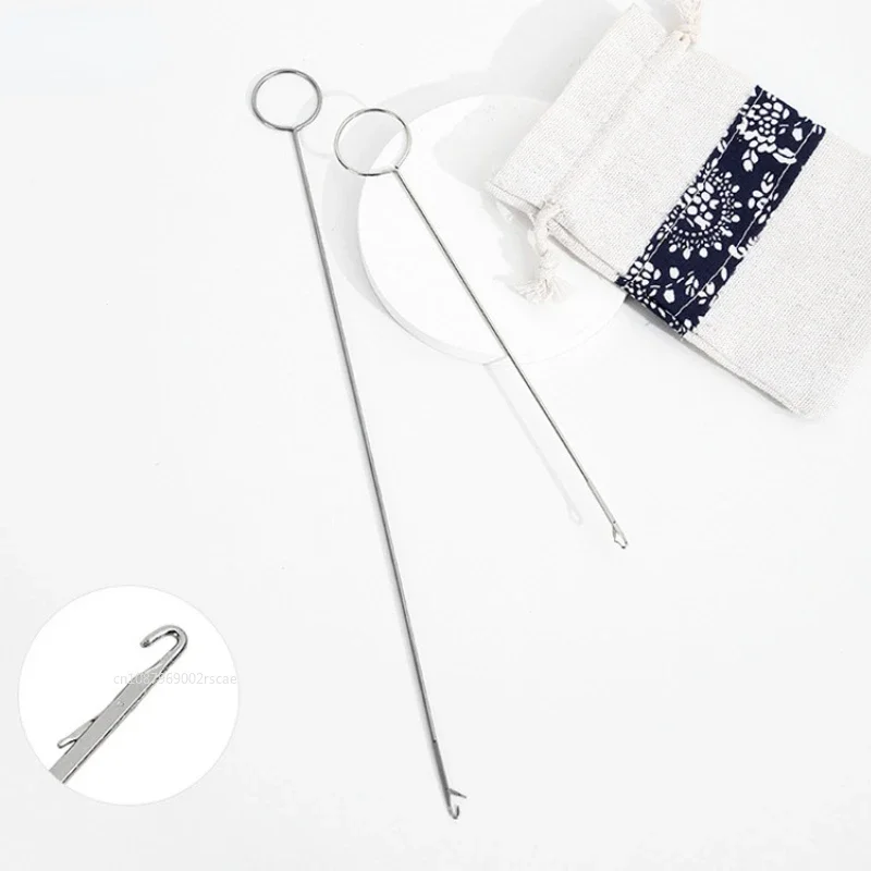 1PC z nehrdzavejúcej ocele Šijacia slučka Turner Turner Tkanina Tribly Rúrky remienok Ručne vyrobené ručne vyrábané DIY Quitling Tool Pletacie príslušenstvo