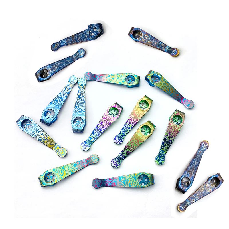1pc záhybový nôž titániový vreckový klipový svorka pre spyderco C81 polovojenský 2 para3 c223 endura C10 delica C11 Manix Szabo G10