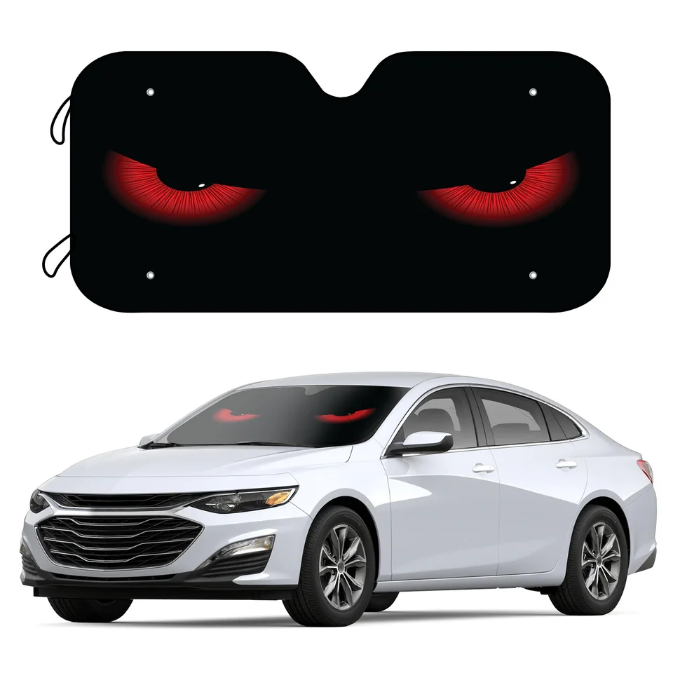 1pc červené anime oči auto čelné sklo Funny slnečný tieň so 4 bezplatnými prísavkami Skladacieho UV Ray Sun Sunsor Protector Sunshade na udržanie