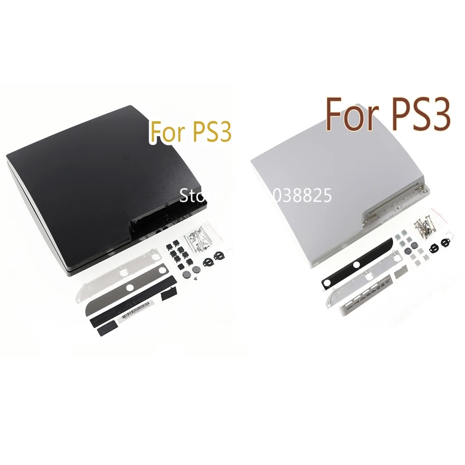 1PC čierna biela puzdro pre puzdro pre puzdro pre PS3 Slim 2K a 3K s dielmi vyrobenými v puzdre na konzolu v Číne pre PS3 2500 3000