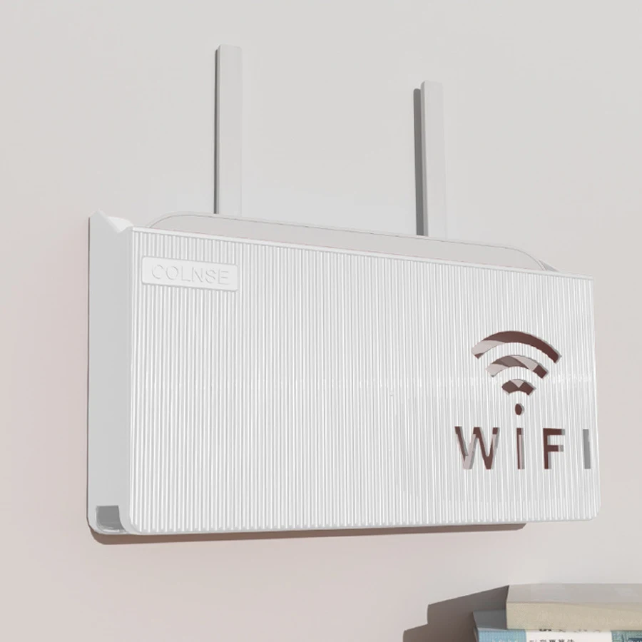 1pc čierna biela stena namontovaná na WiFi Storage Box Jednoduchý štýl PP Materia