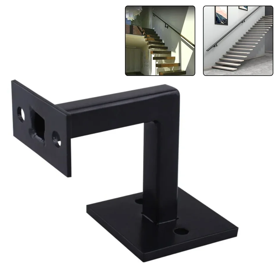1PC čierna z nehrdzavejúcej ocele zábradlia zábradlie schodisko Hardware zábradlia držiaky zábradlia pre domáci dekor