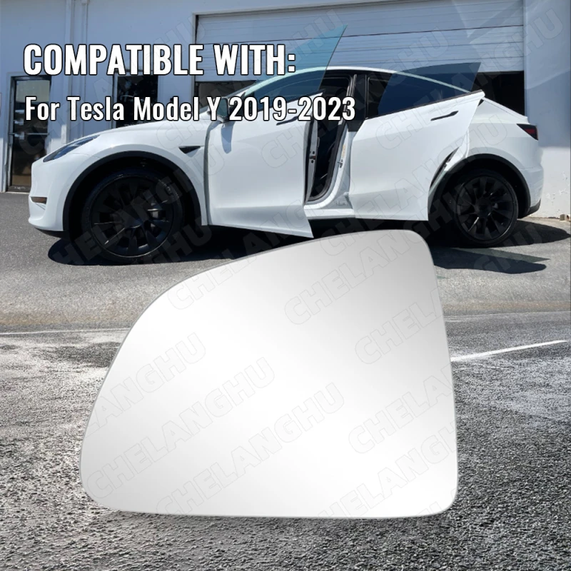 1pc ľavá bočná šošovka pre model Tesla Model Y 2019 2020 2021 2022 2023 Zkrútené zrkadlo so spätným skleneným zrkadlom s príslušenstvom vozidla na bočné vozidlo
