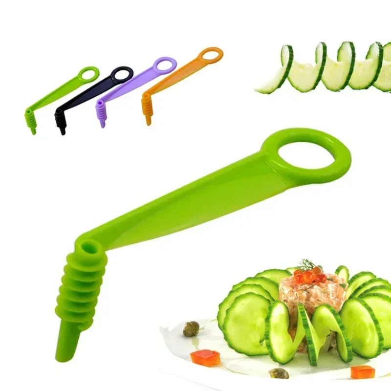 1pc špirálové krájanie čepeľ ruky rotujúca krájajúca rezačka uhorky zemiaková zelenina Špirála Knife Kuchynské doplnky Nástroje