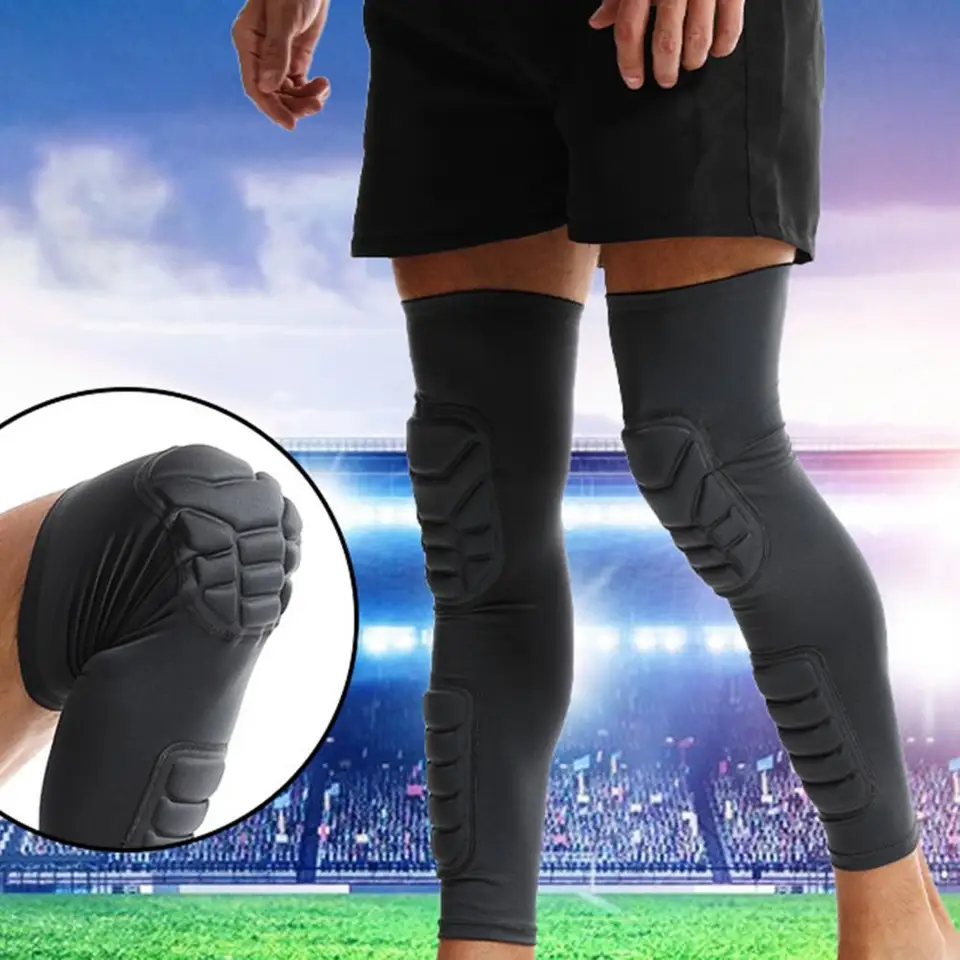 1pc športové kolenné podložky Shin Guard High Elastic Priedubný náraz odolný voči holením rukávu Ochranné futbalové vybavenie