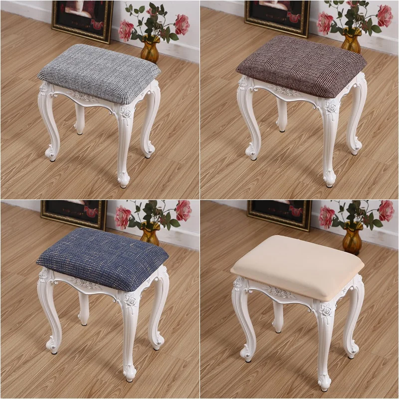 1pc štvorcový okrúhly toaletný stolík stoličky Stoličky na stoličky na stoličky Slipcover for Belroom Obývacia izba Elastický nábytok Protec