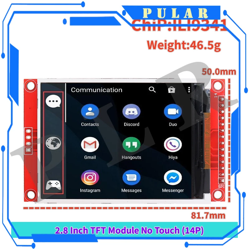 1pc2.4 / 2,8 palca 240x320 SPI TFT Serial Port Modul 5V / 3,3V PCB Adaptér Micro SD Card ILI9341 / ST7789V LCD displej pre Arduino