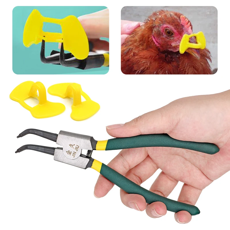 1pccs kuracie okuliare Inštalačné kliešte 7 '' vyhradené kuracie okuliare Dodávky príslušenstva bez inštalácie Clamp Farm Tools
