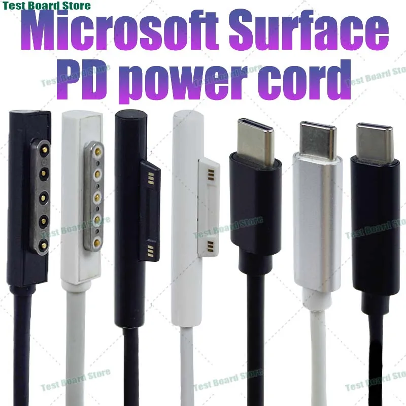 1PCE PD100W/65W MASE-C MAGNETICKÝ KABEL ADAPTÁRA Adaptér pre Microsoft 5 Surface Pro6/Pro5/Pro4/Book1/GO/LAPTOP