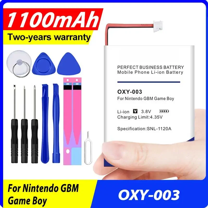 1pcs 1100 mAh 3,8 V lítium-iónová výmena batérie pre Nintendo GBM Game Boy Micro nabíjateľné li-iónové batérie