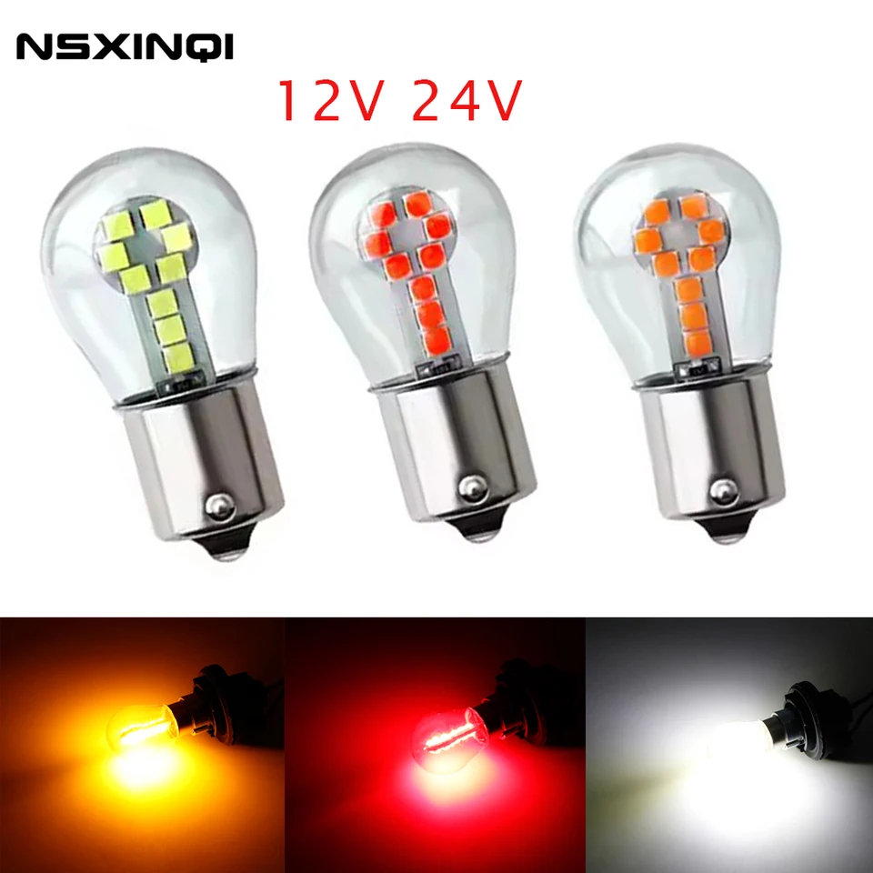 1pcs 1156 BA15S P21W 1157 Bay15d P21/5W LED žiarovka BRZDA BRKZY STOP STOP LAMP 3030 ČIPY 18SMD SIGNAL SIGNAL SVETLO 12V 24V