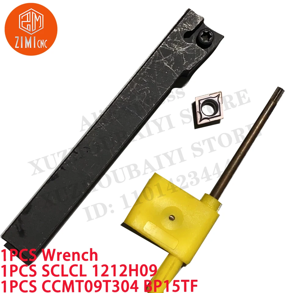 1pcs 12 mm SCLCL1212H09 Lathe Externý držiak nástrojov na odbočenie +1pcs CCMT09T304 95 stupňa karbid vložka CNC kovový sústruhový sústruhový strih