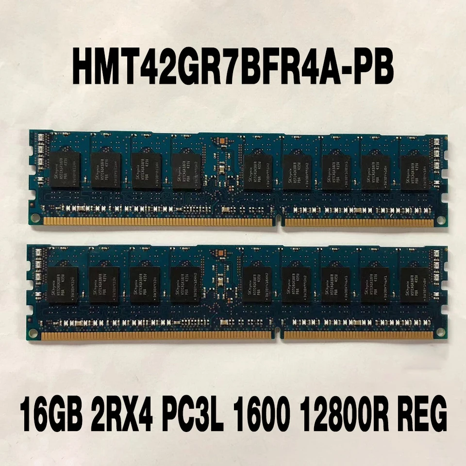1pcs 16 GB 2RX4 PC3L 1600 12800R Reg pre pamäť servera Skhynix HMT42GR7BFR4A-PB