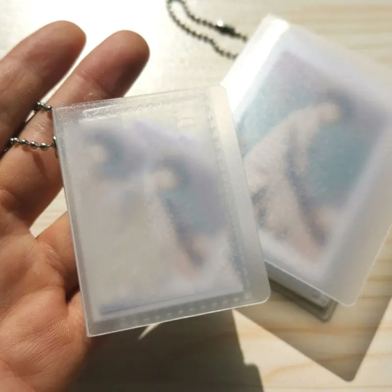 1pcs 2/3 palcový fotoalbum Mini fotoalbum Bag Tack Transparent Photo album Frosled Cute Jelly Glitter Color Collection Book