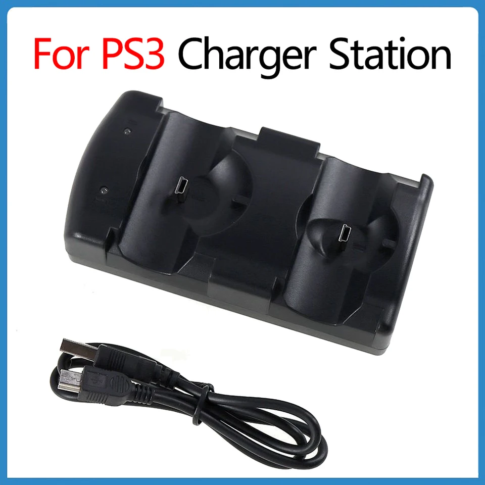1pcs 2in1 pre držiak stanice PS3 na nabíjačke pre Sony PS3 presunúť bezdrôtový ovládač vľavo v pravom ruku Dockstation