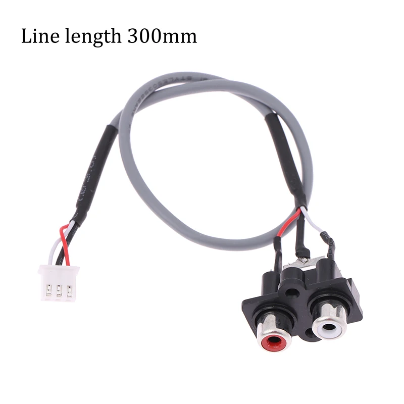 1pcs 30cm Audio signálny kábel 2 RCA až xH2.54mm-3pin Audio vstupná zásuvka rozšírené rozhranie zvukového signálu pre panel zosilňovača