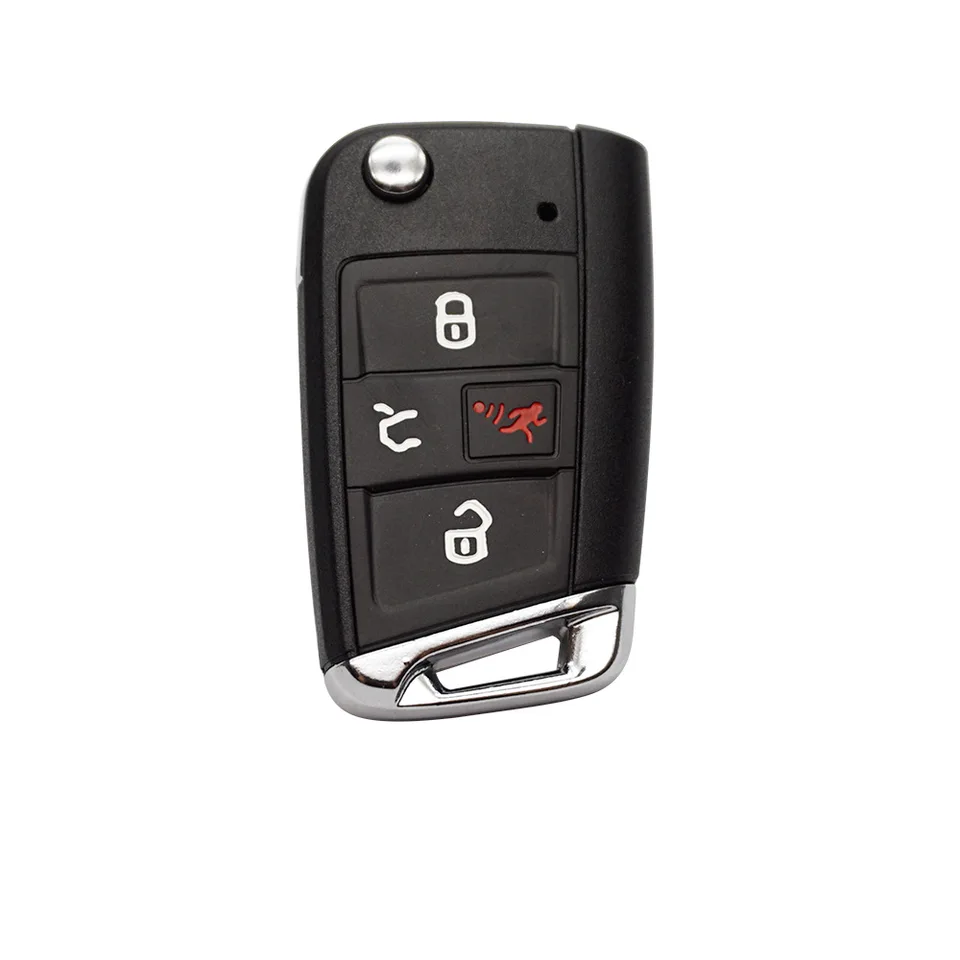 1pcs 4 gombík MQB Key shell MQB48 Vzdialené puzdro pre golf MK7 Tiguan GTI Výmena preklopenia diaľkového diaľkového puzdra Kľúč
