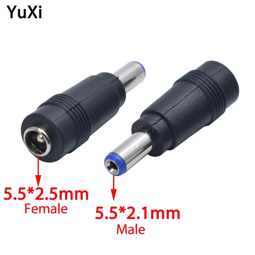 1pcs 5,5*2,5 / 2,1 mm Žena až 5,5*2,1 / 2,5 mm mužský jednosmerný výkonový adaptér prenosný prenosný počítač 5,5*2,1 až 5,5*2,5 nabíjací konvertor