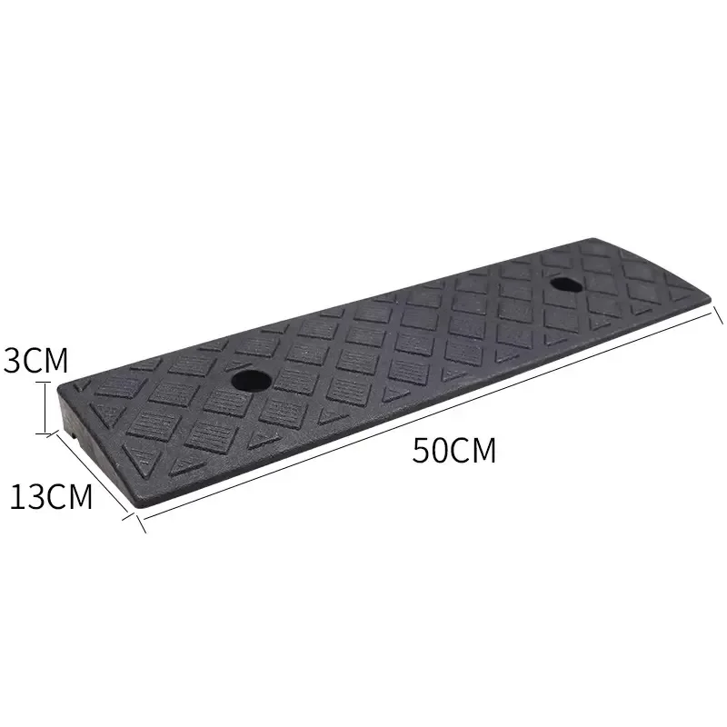 1pcs 50*13*3cm plastový PVC Road Ramp Ramp Ramp Pad Prenosné auto Krok Triangle Triangle Mat