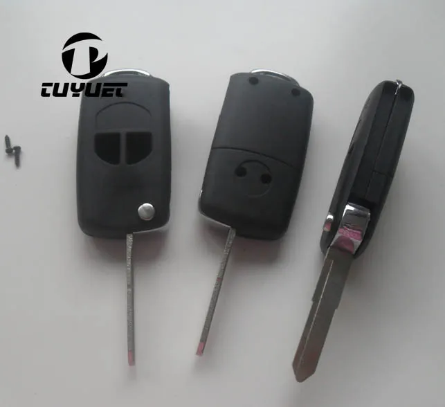 1pcs/ 5ks 2 tlačidlá upravené sklopné flip diaľkové kľúče shell pre puzdro Suzuki SX4 Swift Car Key Case Case