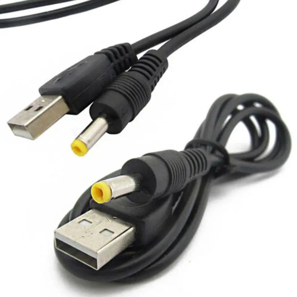 1pcs 80 cm 5V USB až jednosmerného nabíjacieho kábla nabíjacieho kábla 4,0x1,7 mm zástrčka 5V 1A napájací nabíjací kábel pre PSP 1000/2000/3000