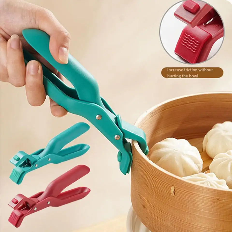 1pcs anti-Scald Bowl Clip Non-Slip Clip Bowl Držiteľ viacúčelový gril panvový parný svorka Clamp Plate Lifter Kitchen Kitchen Doplnky