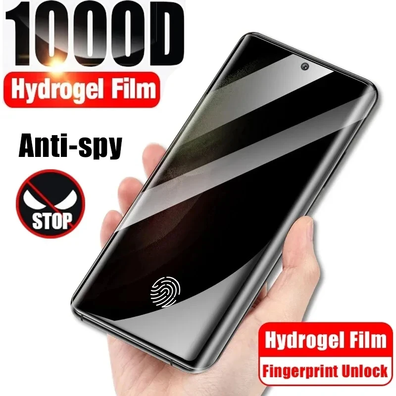 1pcs Anti-SPY Hydroge Film Protector pre chránič Samsung Galaxy S9 S10 S20 Fe S21 Plus S22 S23 24 Ultra Note 10 20