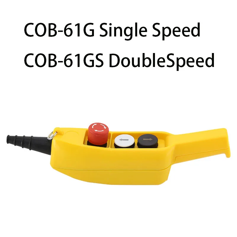 1pcs COB-61G PCOB-61GS Rainproof Neproodný zdviháčkový kamión tlačidlo Spínač tlačidla Spínač Ovládanie stanice Single/dvojitá rýchlosť s núdzovým zastávkou