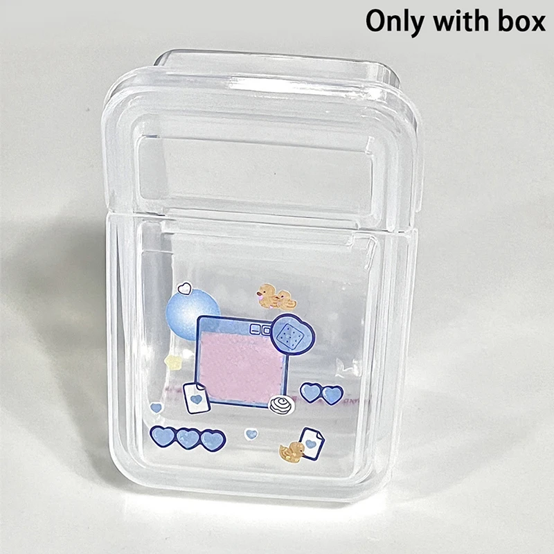 1pcs Collection Container Pase Plast Transparent Storage Box Malé čisté obchodné skrinky s doplnkami na dokončenie šperkov na veko šperky