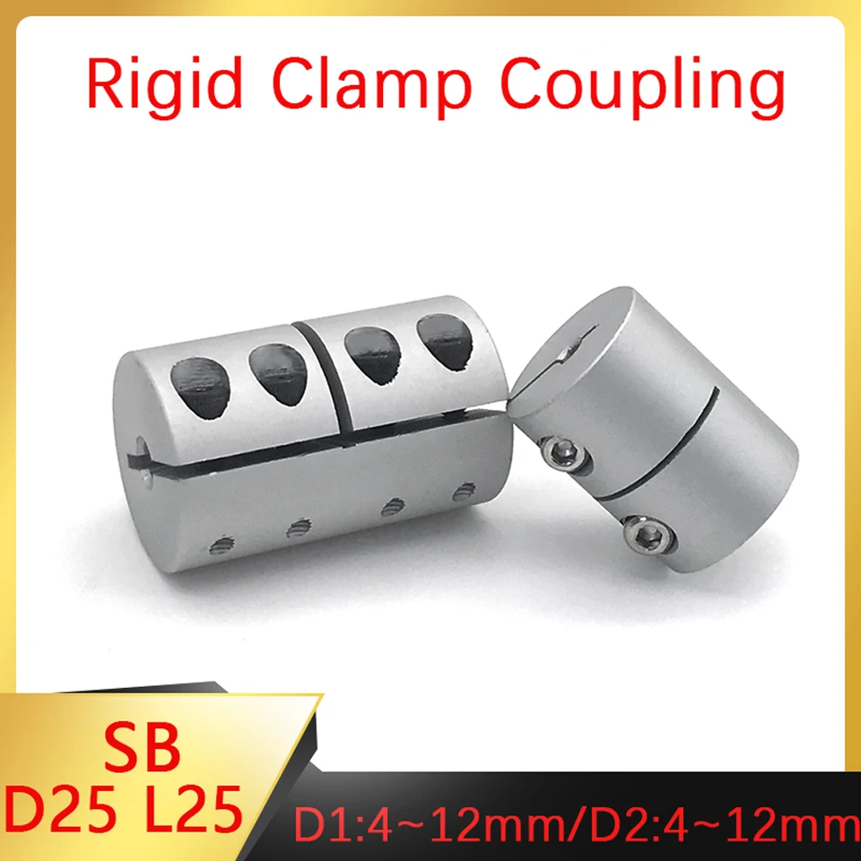 1pcs D25L25 tuhý krútiaci moment Connector Connector Coupling 3D Tlačiareň 4/5/6,35/8/12 mm CNC Krokový príslušenstvo Servo Motor