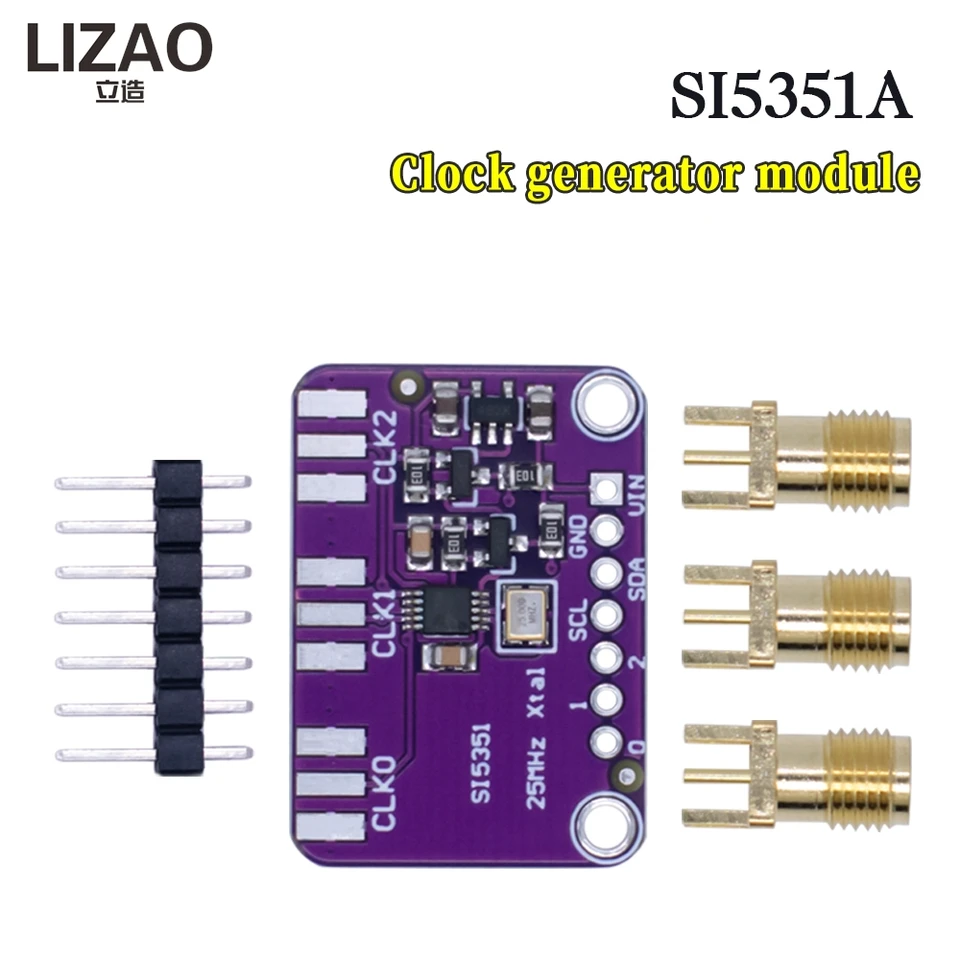 1PCS DC 3V-5V SI5351A SI5351 I2C Generátor Generátor Breakout Board Generátor SIGNAL CLOCKY 8KHZ-160MHZ pre Arduino