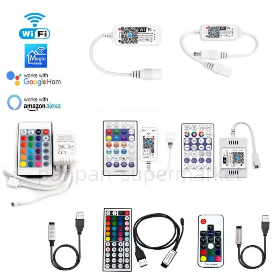 1pcs DC5V 12V 24V RF IR WiFi Music Controller RGBW WW Bluetooth 2.4G Touch LED radič pre 5050 2835 W2811 W2812 LED pásik LED