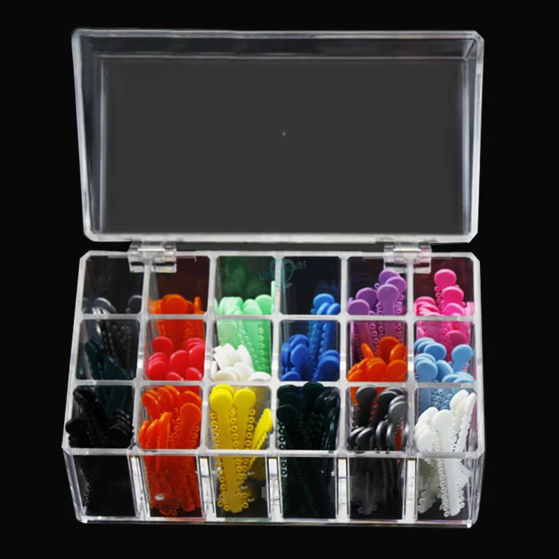 1pcs Dental Arcylic Ligature Tet Box Ortodontic Ligature Tet Placer Organizátor pre orto ligatie ligature kravata držiaka držiaka