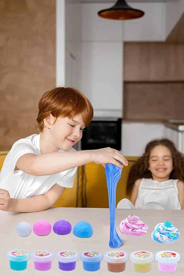 1pcs DIY farebné bahno sada svalová dvojfarebná slibo stres reliéver hračiek comdepression comdepression román vtipné stláčanie hračiek darček k narodeninám
