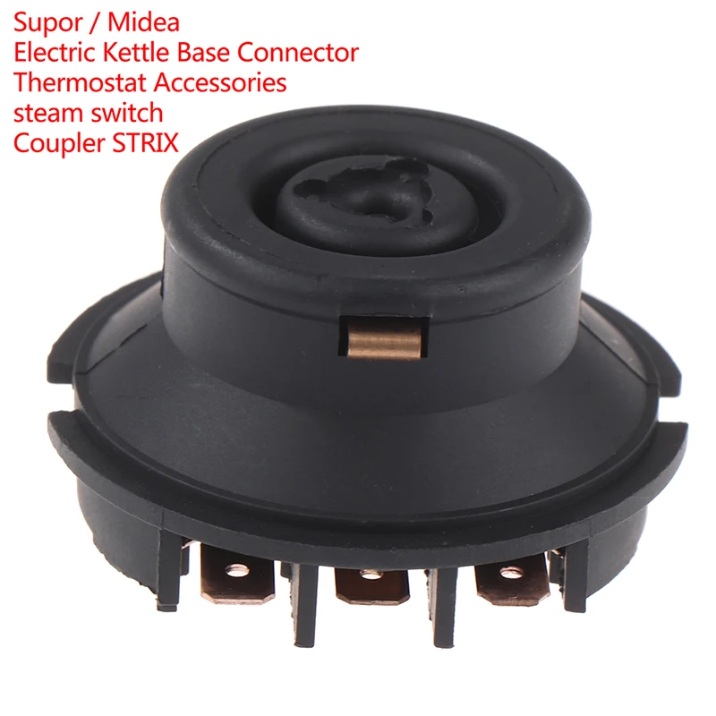 1pcs elektrický kanvica základná konektorová konektorka termostat teplotný spínač konektora čierneho spojky Strix opravy príslušenstva parný spínač parného spínaču