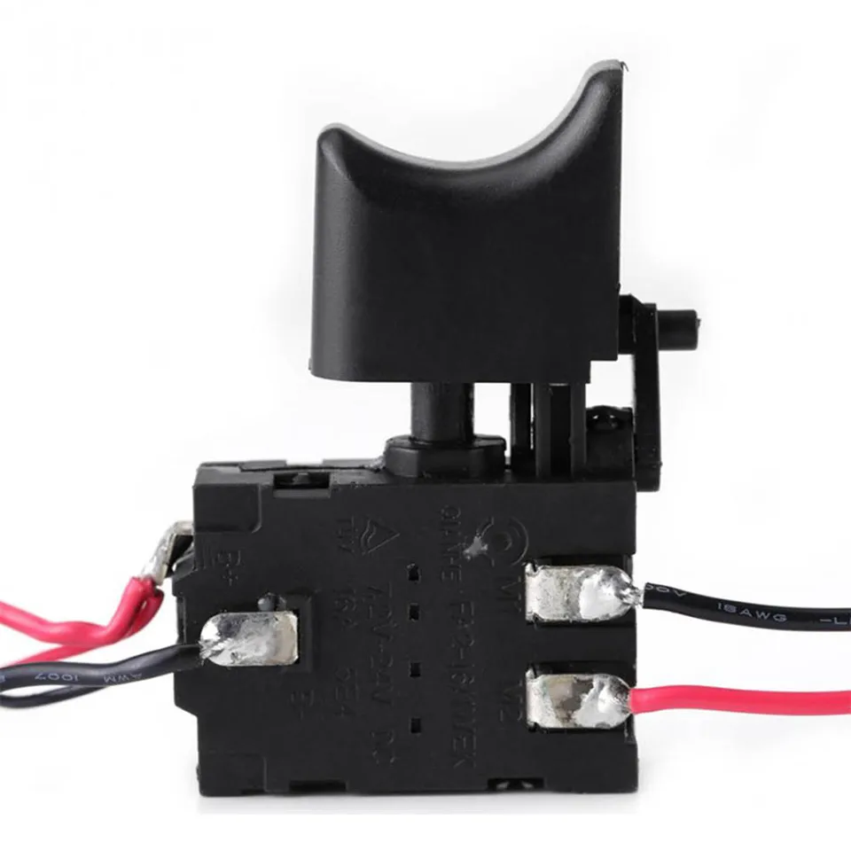 1pcs Elektrický vŕtací vŕtací vŕtací prach odolný v oblasti ovládacieho tlačidla Rýchlosť tlačidla Spúšťací spúšť DC 7.2-24V Častý spínač vŕtania Vypínač