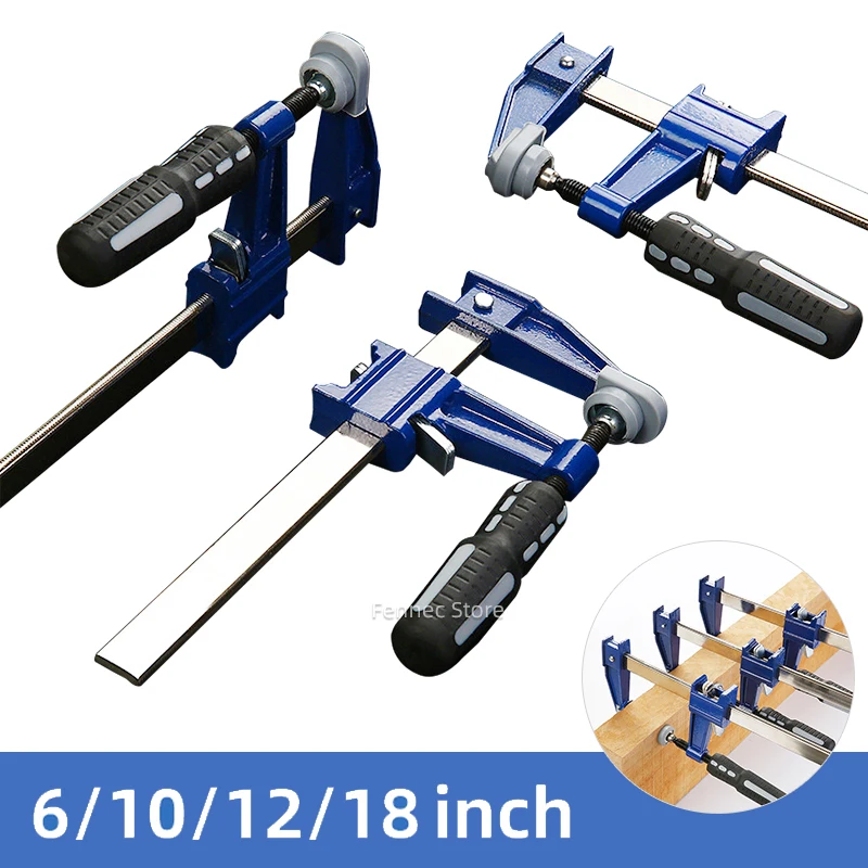 1pcs F-Type Upevňovacia svorka Clamcworking Umaling Clip 6/10/12/18inch Nastaviteľná rýchla svorka ťažná tesárska svorka