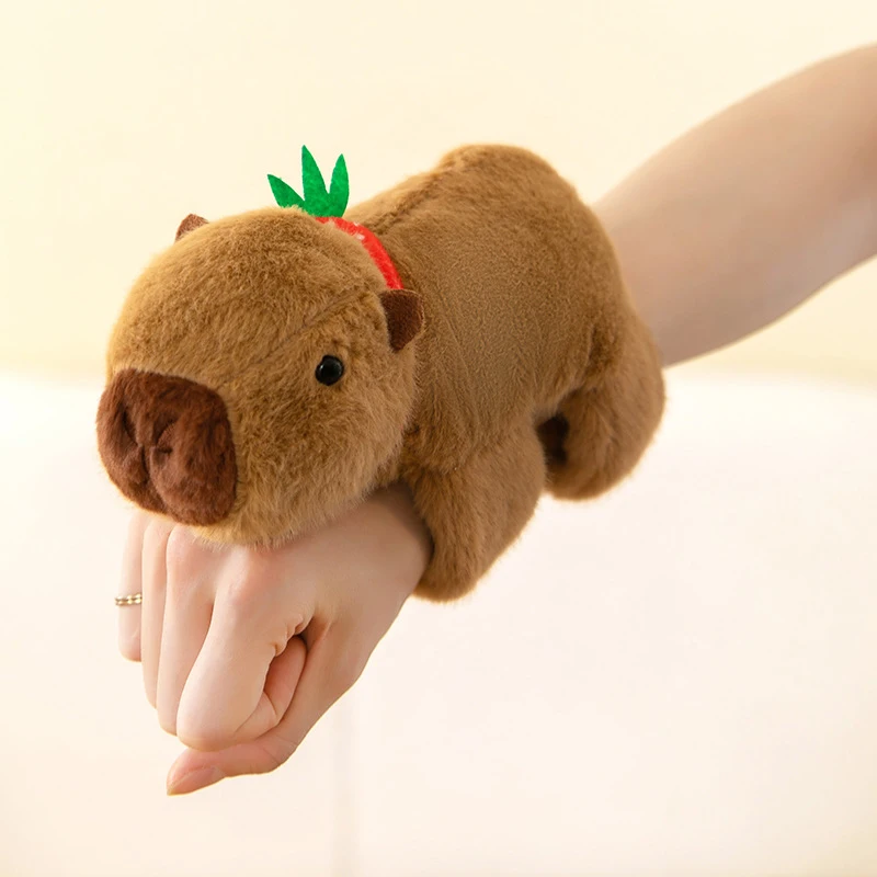 1pcs Fluffty Caphybara ručný krúžok Zábavné kruhy Capybara plyšová bábika Clap Circle Toys