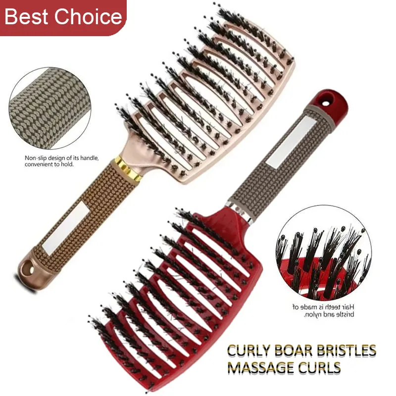 1pcs Fluffy Rib Comp High Strep Rif Comb Comb Veľké kučeravé vlasy Masáž Masáž štýl artefaktu Dámsky hrebeň
