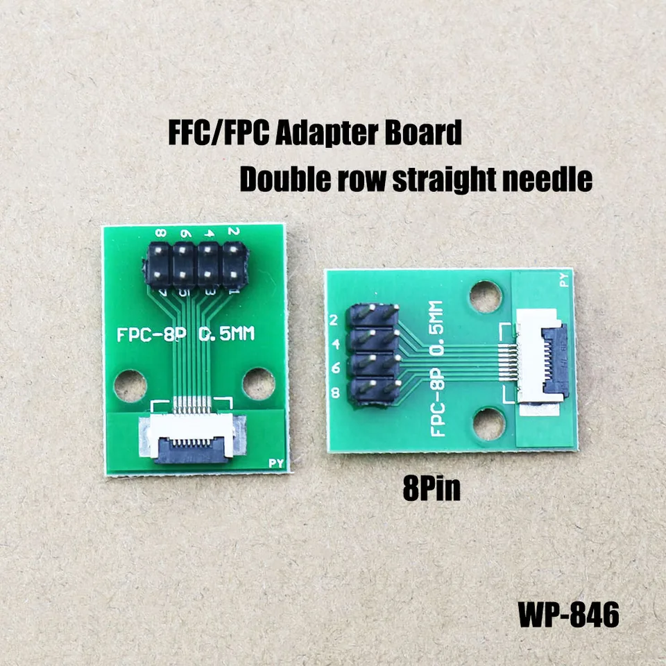 1pcs FPC/FFC Flexibilný doska adaptéra kábla obojstranne 0,5 mm až rovná 2,54 mm 6p 8p 8p Zvárané hlavičky rovných kolíkov WP-846