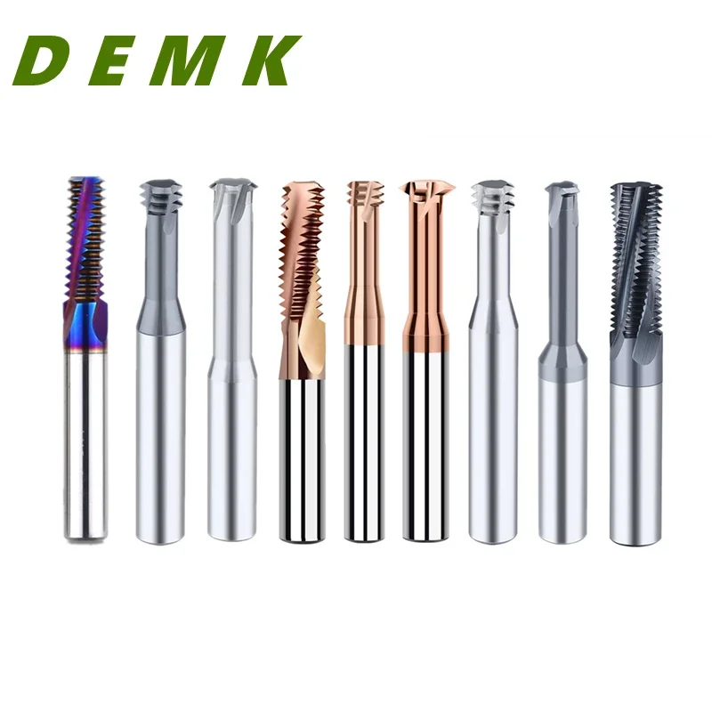 1pcs frézovanie závitu M1 M1,2 M1,4 M1,6 m2 M2,5 M3-M24 CNC HRC 60-stupňový karbid s jedným zubným tuhým frézovým frézovým frézom