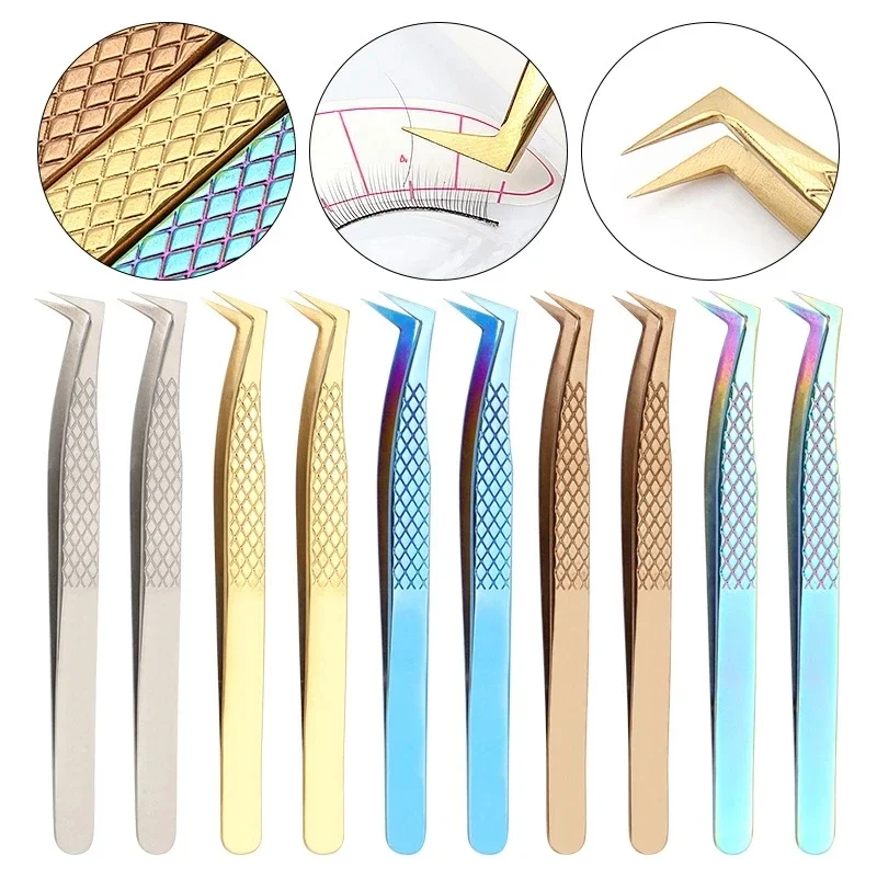 1pcs funmix z nehrdzavejúcej ocele 7 glyf rybí vzor obočia Lashs Watchmaker Tools Objem False Ri rias na predlžovanie pinty