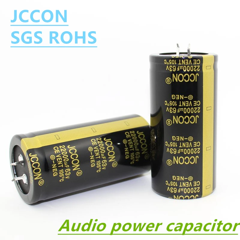 1pcs JCCON Audio Elektrolytický kondenzátor 63V 3300UF 4700UF 6800UF 10000UF 12000UF 15000UF 22000UF Low ESR pre HIFI zosilňovač
