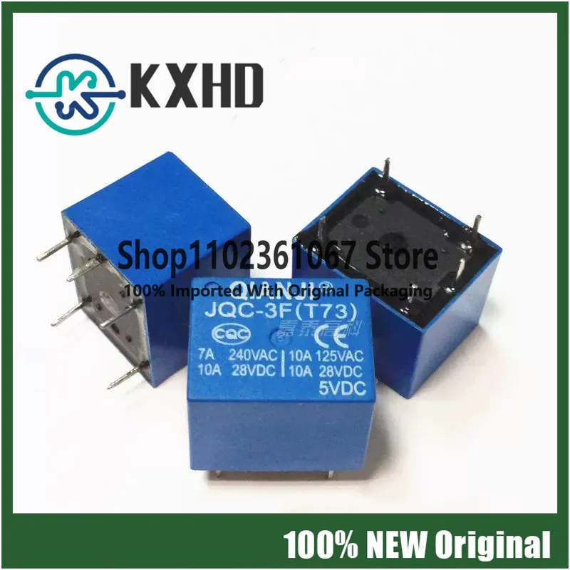 1pcs jqc-3f (t73) -3VDC 5VDC 6VDC 9VDC 12VDC 24VDC relé 10a 4 pin 5 pin nový originálny