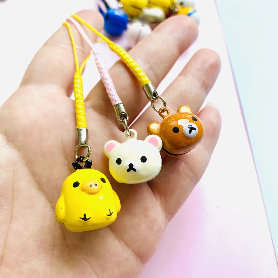 1pcs kawaii Copper Bell Pendant Anime Lucky Cat Telefón Popruhy pre mobilné telefón