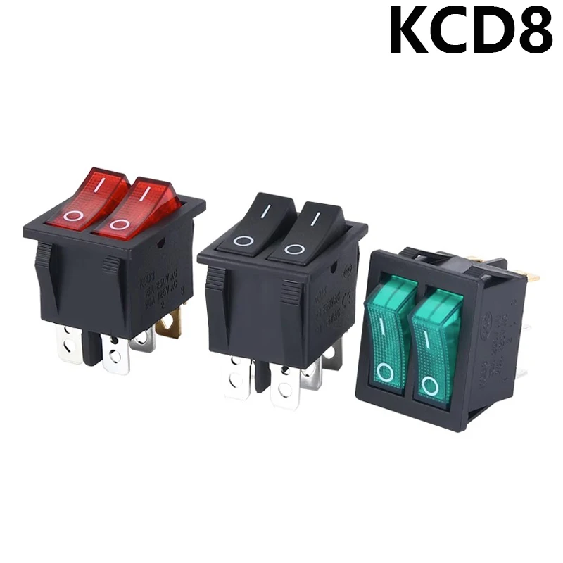 1pcs KCD8 6PIN 16A 250V 20A 125V Dvojité prepínač Switch Rocker Switch nepremokavý na vypínač člna KCD6