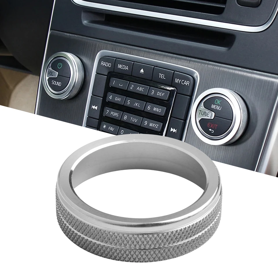 1pcs klimatizácia rádiových krúžkov na gombík striedavého spínača dekoratívny kryt krúžku pre Volvo XC60 2011-14 pre V40 2013-14 pre S80 12-14
