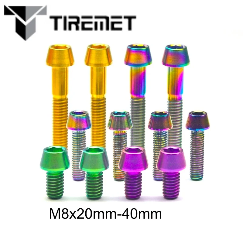 1pcs m8x16 20 25 30 35 40 mm Tapper Hex Hex Titanium skrutky skrutkovacia skrutka náhlavná náhlavná súprava Cap Mountain Road BMX Bike